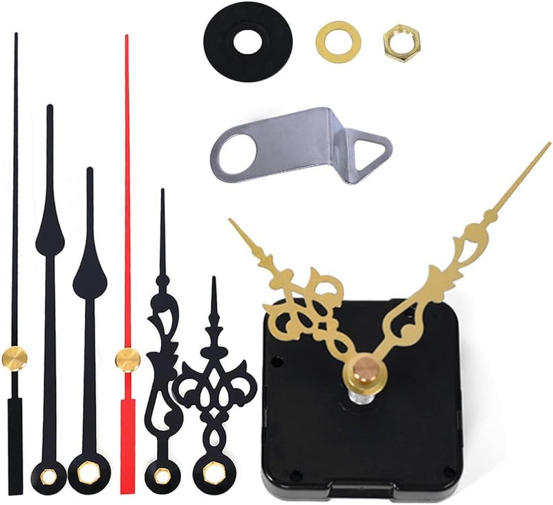 EMOON Clock Movement Mechanism Kit with 3 Pack Hands, Silent Sweep Quartz 12888 Motor, DIY Replacement for Custom Clock - Image 1