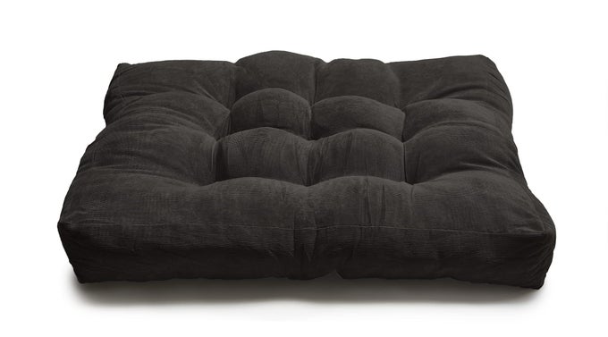 24 INCH EXTRA LARGE FLOOR CUSHIONS TUFTED FLOOR PILLOW FOR ADULTS SQUARE MEDITATION ULTIMATE COMFORT OVERSIZED PILLOWS FOR FLOOR CUSHION BLACK