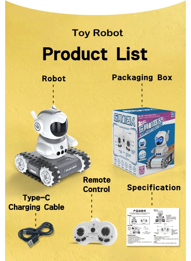 روبوت التحكم عن بعد مع LED والموسيقى، ألعاب روبوت لاسلكي قابلة لإعادة الشحن للأطفال، روبوت عرض تلقائي مع استشعار الإيماءات، هدايا عيد ميلاد للأطفال. - Image 3