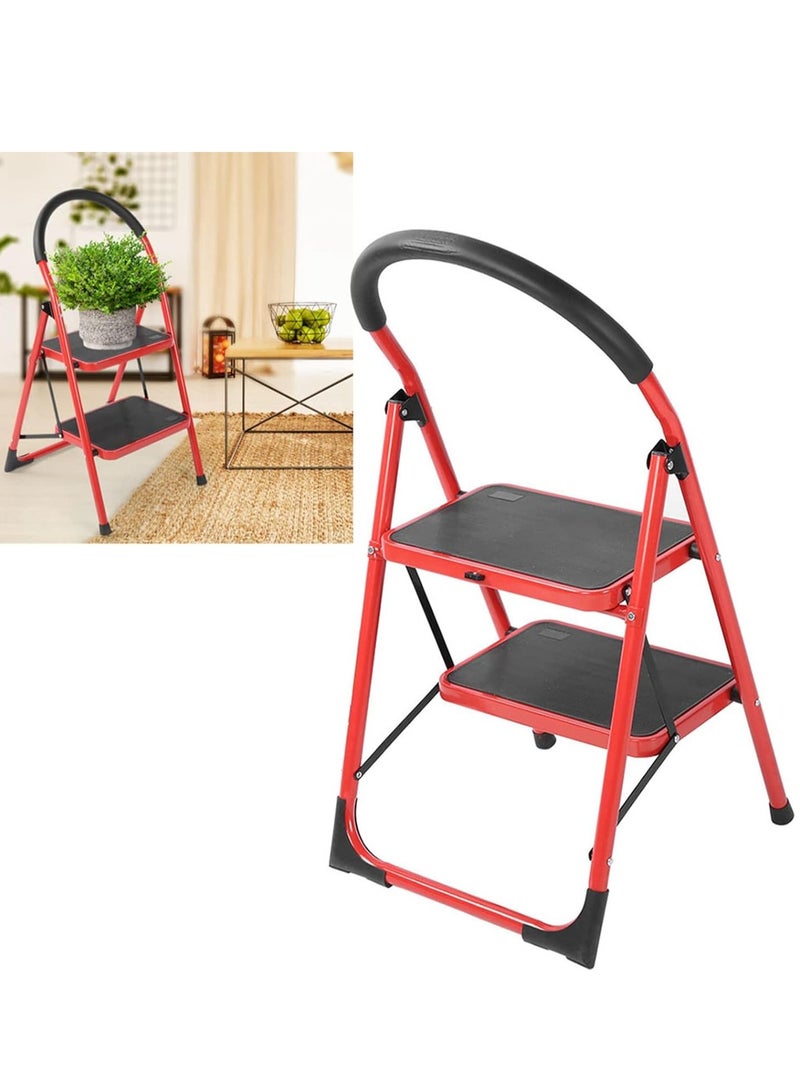 ABBASALI Heavy Duty & Durable Step Ladder Folding Wide Step Steel Ladder 150kg Capacity Multi Purpose Portable Step Stool - Image 5