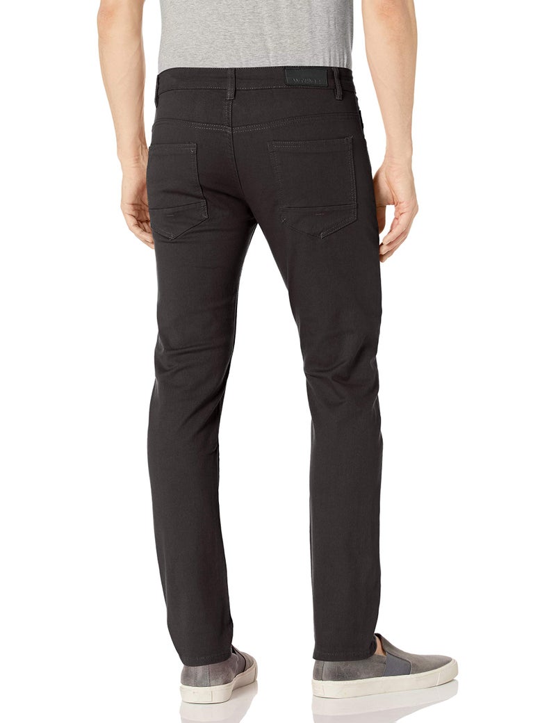 WT02 mens Basic Color Twill Stretch Span Pants, Black(new), 34W x 30L US - Image 2