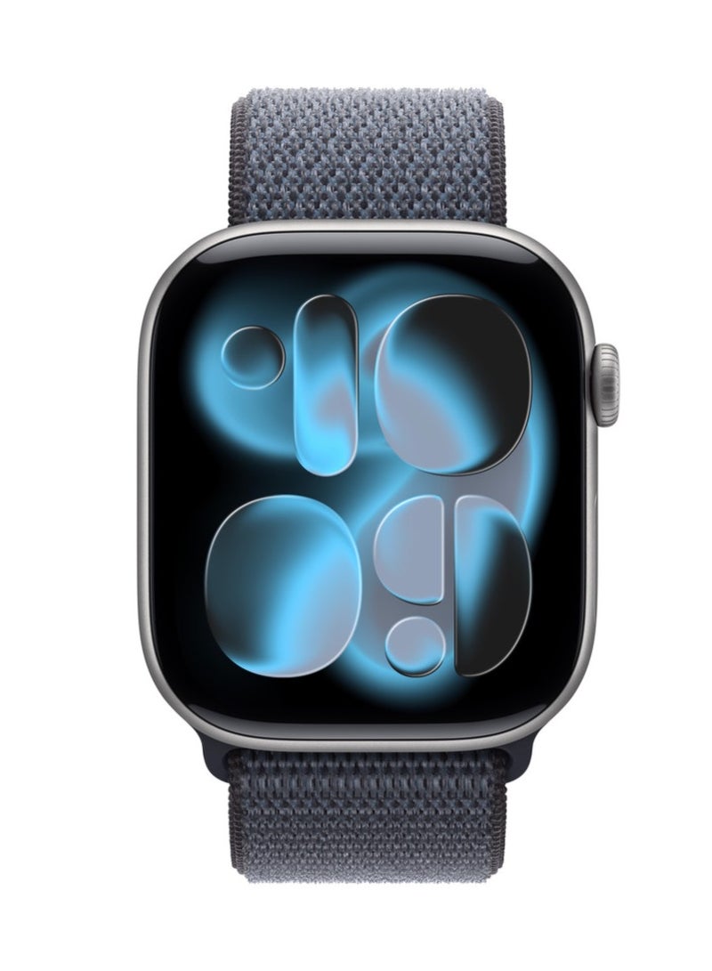Watch Nylon Loop Band Compatible with Apple Watch 42mm 44mm 45mm 46mm 49mm, Soft Woven Sport Strap, Adjustable Replacement Wristband for Apple Watch Series Ultra / SE / Series 1/2/3/4/5/6/7/8/9/10/11- Anchor Blue - Image 2