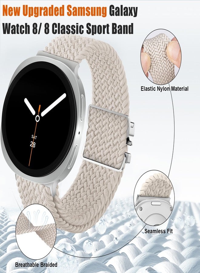 ZOOROO Braided Band Compatible with Samsung Galaxy Watch 8 40mm 44mm/ 8 Classic 46mm, Adjustable Parachute Buckle Stretchy Nylon Sport Strap for Men Women, S/M (Not for Galaxy Watch Ultra) - Image 4