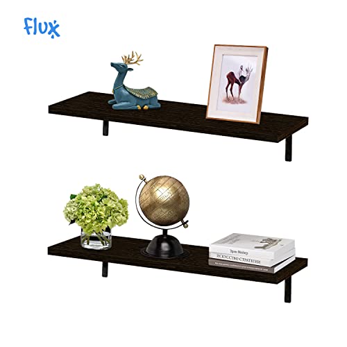 Flux Engineered Wood Floating Wall Shelf for Living Room Wall Mount Wall Shelves Book Shelves for Wall, Room Kitchen, Bathroom, Bedroom and Home Decor (Pack of 1) (Black) - Image 5