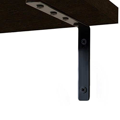 Flux Engineered Wood Floating Wall Shelf for Living Room Wall Mount Wall Shelves Book Shelves for Wall, Room Kitchen, Bathroom, Bedroom and Home Decor (Pack of 1) (Black) - Image 4