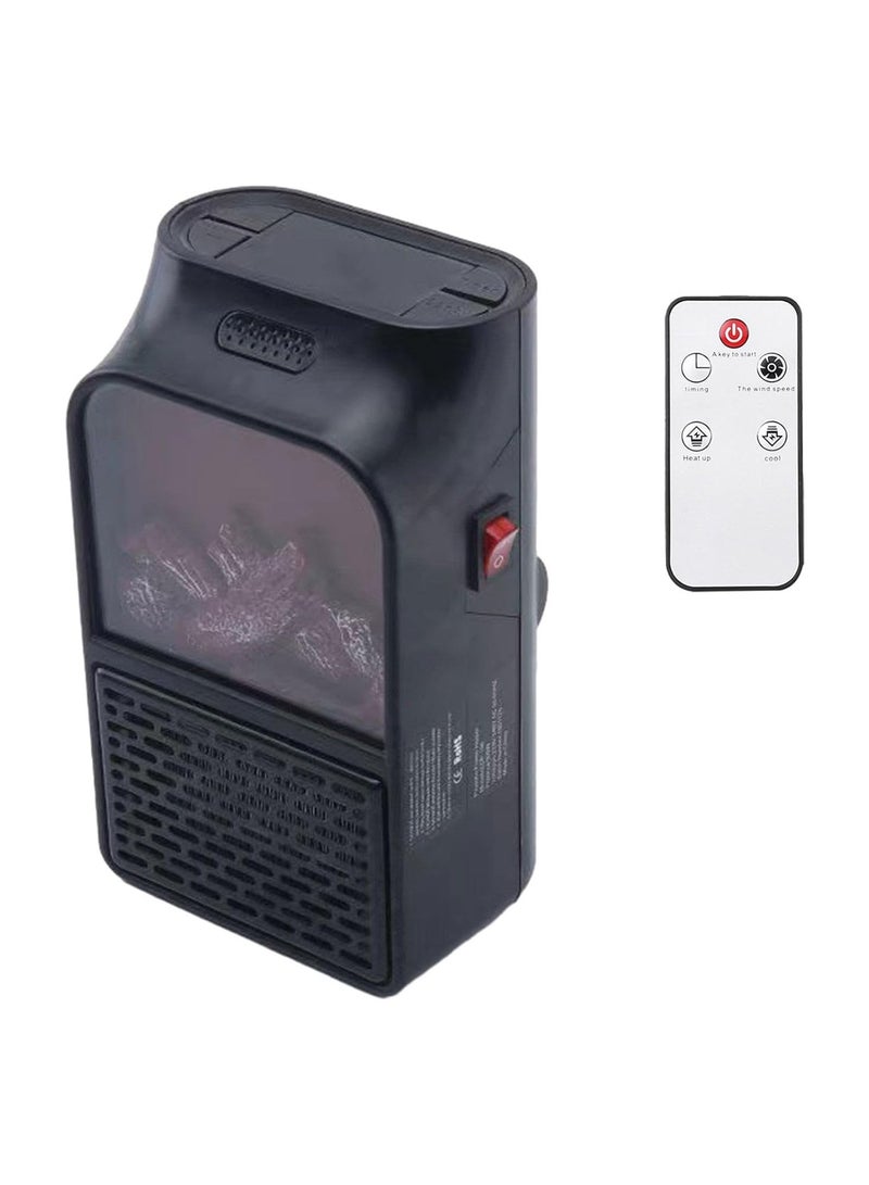 عام مدفأة كهربائية مكتبية داخلية صغيرة قوة 500 واط ذات قابس بريطاني 220 فولت للمكتب متينة مع تحكم عن بعد صناعة تحسين منزلي تدفئة وتبريد تهوية حديقة المنزل - Image 1