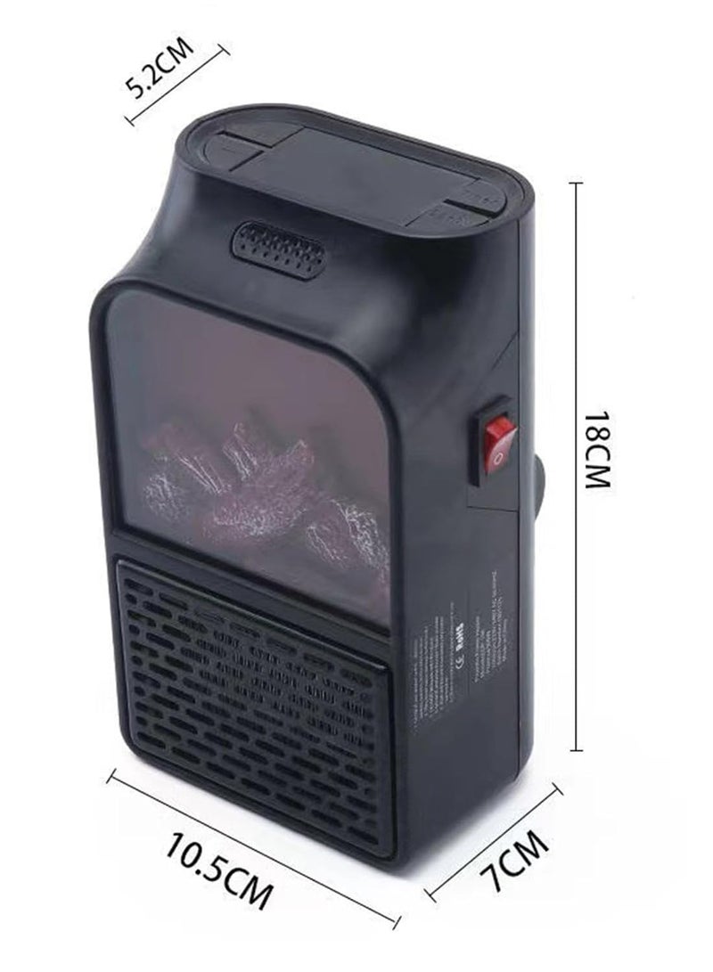 عام مدفأة كهربائية مكتبية داخلية صغيرة قوة 500 واط ذات قابس بريطاني 220 فولت للمكتب متينة مع تحكم عن بعد صناعة تحسين منزلي تدفئة وتبريد تهوية حديقة المنزل - Image 2