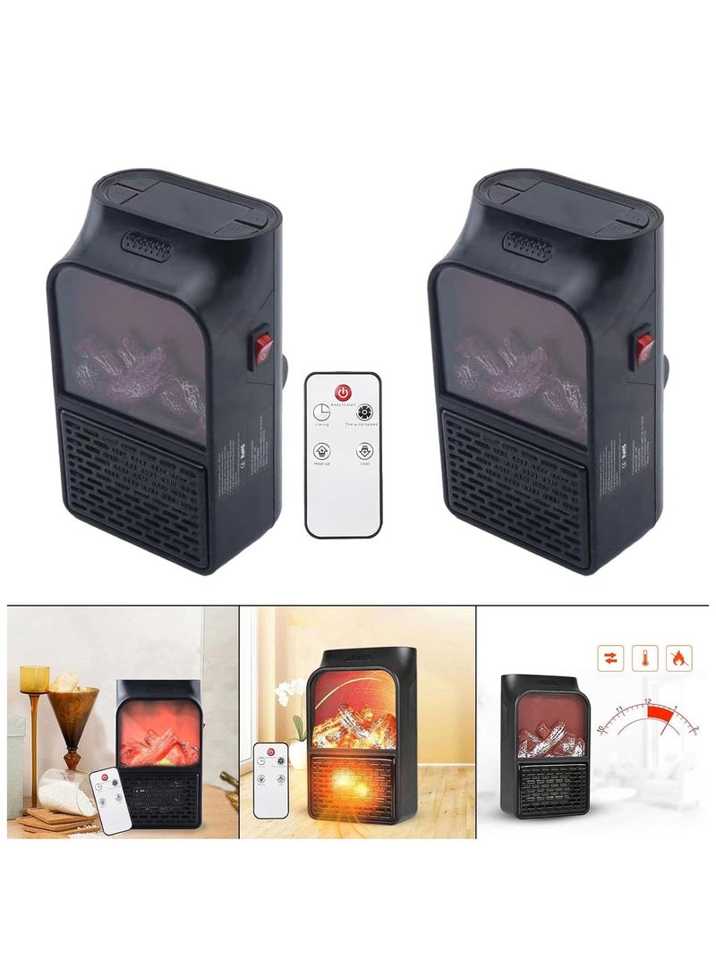 عام مدفأة كهربائية مكتبية داخلية صغيرة قوة 500 واط ذات قابس بريطاني 220 فولت للمكتب متينة مع تحكم عن بعد صناعة تحسين منزلي تدفئة وتبريد تهوية حديقة المنزل - Image 4