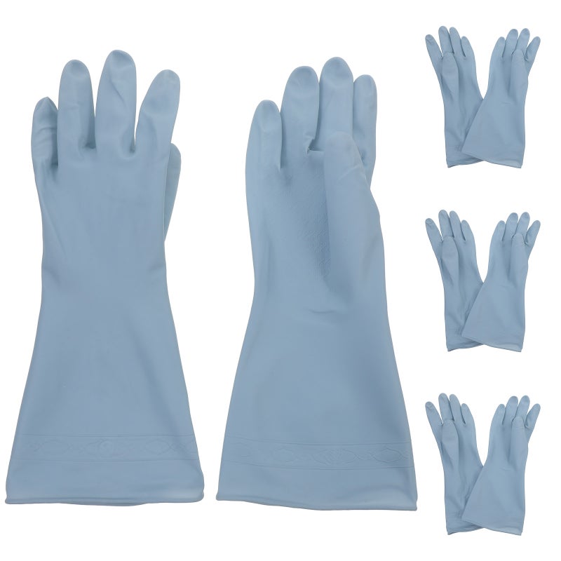 4 pairs of Dish Washing Gloves Bowls Pot Pan Washing Gloves Cleaning Gloves Laundry Gloves (L) - Image 4