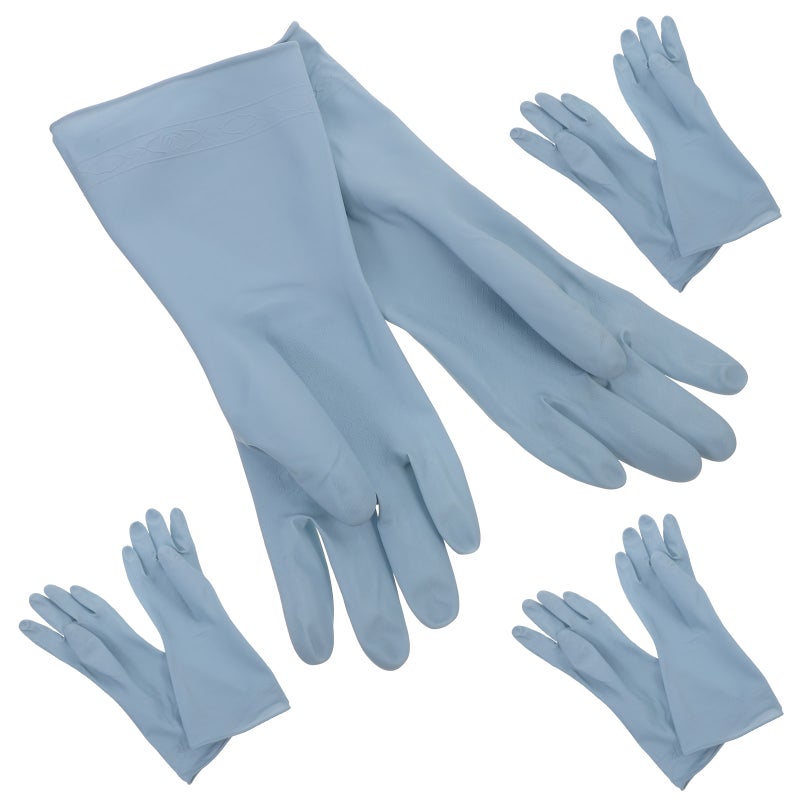 4 pairs of Dish Washing Gloves Bowls Pot Pan Washing Gloves Cleaning Gloves Laundry Gloves (L) - Image 1