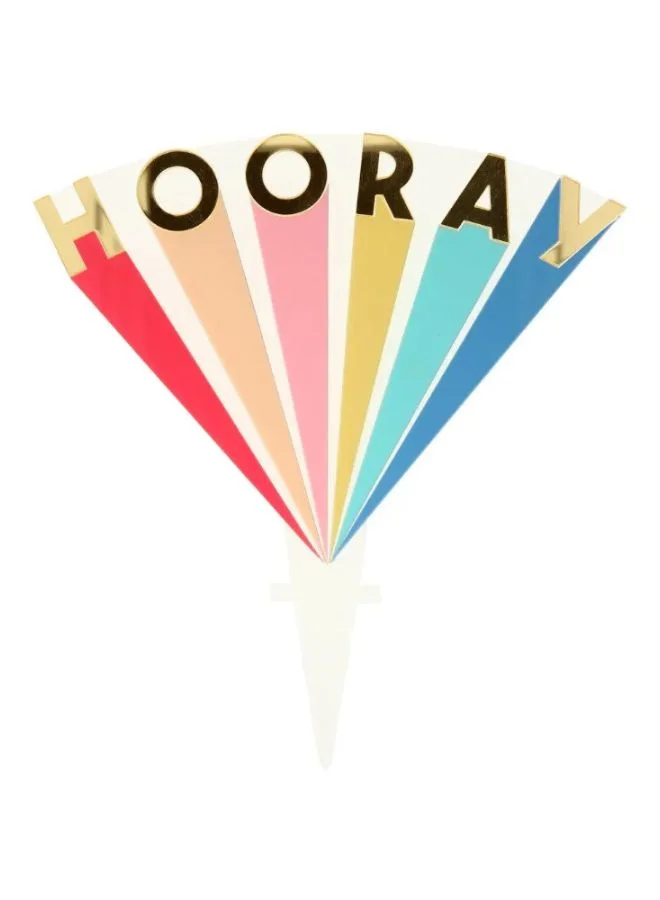 Meri Meri Hooray Acrylic Cake Topper