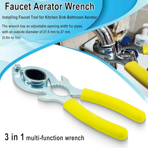Datrenm Faucet Wrench - Aerator Removal & Replacement Tool for Kitchen & Bathroom Sinks - Image 2