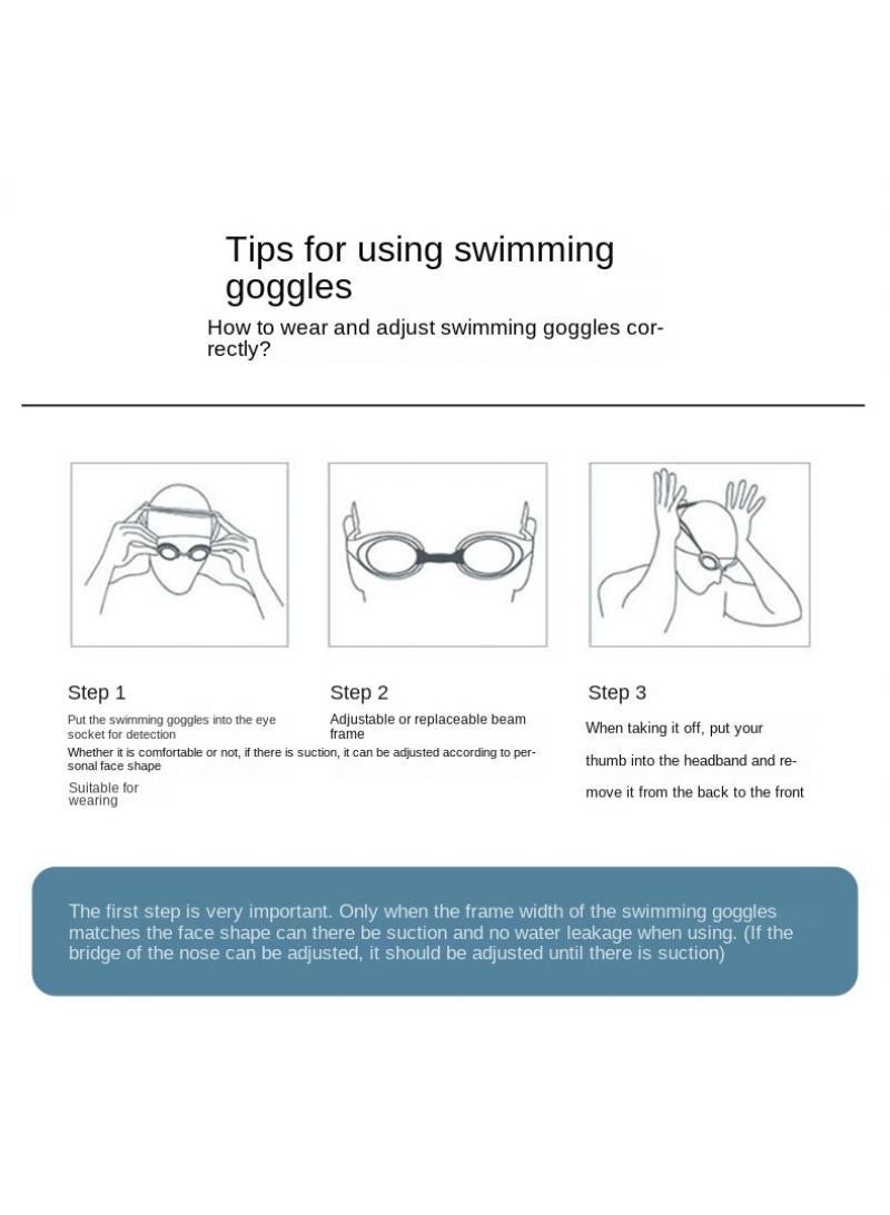 Y&D Professional HD Silicone Waterproof Anti Fog Anti Ultraviolet Swimming Goggles - Image 5