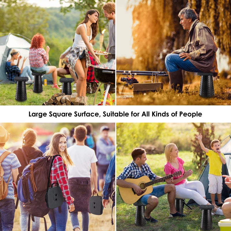 aboutool Collapsible Stool with Soft Removable Cushion & Waterproof Carry Bag - Lightweight Folding Stool, 485lbs Capacity, Portable for Adults, Camping, Fishing, Hiking, Outdoor, Travel - Image 5