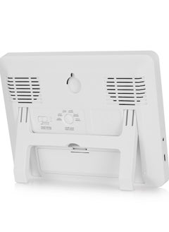 Alfajr ALFAJR Wall Azan Clock with Prayer Timing Display - CF-19 White, LCD Prayer clock with Temperature, Date and Automatic Athan Five Times  - Image 2