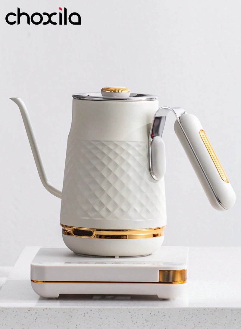 choxila Electric Coffee Kettle, 700ml Electric Coffee Hand Pour-over Kettle with304 Stainless Steel Material Electric Kettle with Gooseneck Spout Design - Image 5