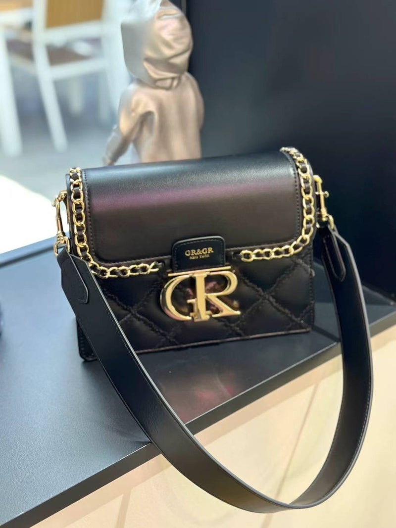 High-End Wide Shoulder Strap Women'S Bag Fashion Quilted Chain Bag Versatile Popular One-Shoulder Cross-Body Small Square Bag - Image 3