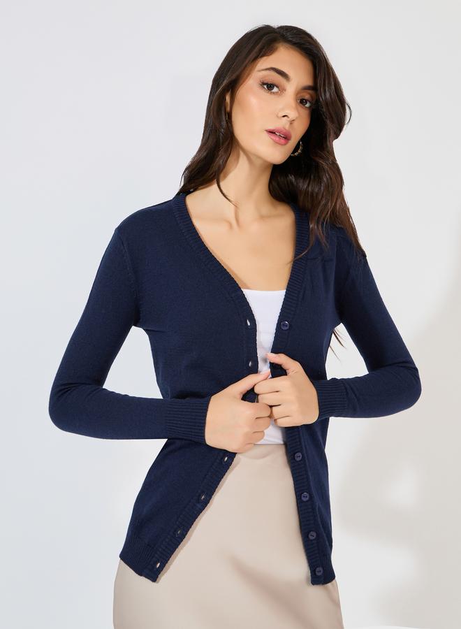 Styli Regular Fit Button Placket Cardigan - Image 3