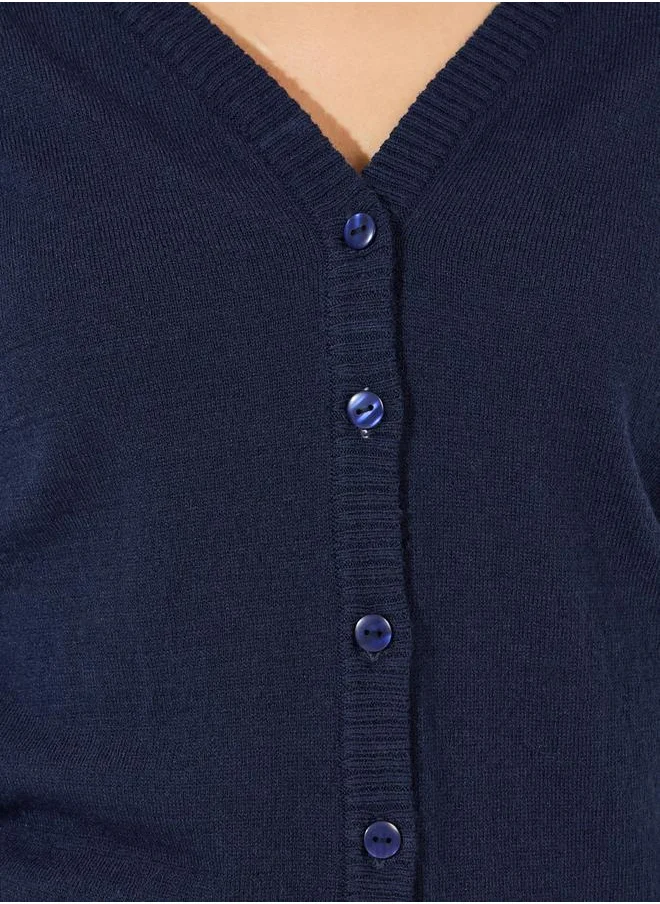 Styli Regular Fit Button Placket Cardigan