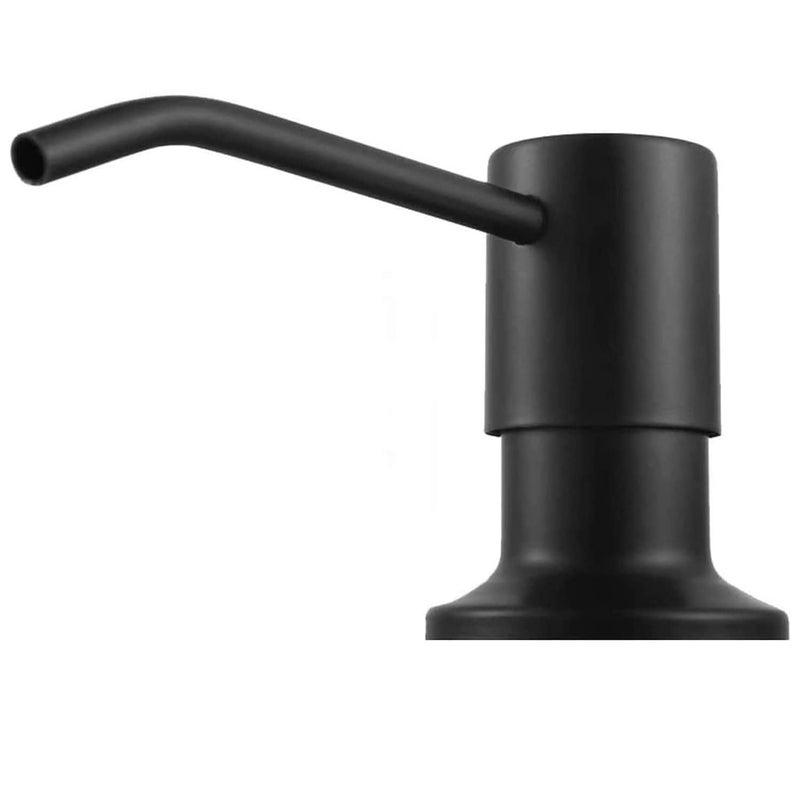 Becomrock Soap Dispenser for Kitchen Sink Built in Sink Soap Dispenser Lotion Dispenser with 17 Ounce Bottle Stainless Steel Sink soap Dispenser Black
