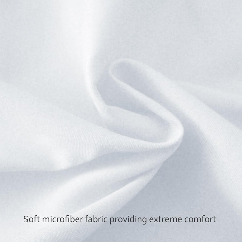 Biloban 4-Pack Fitted Pack and Play Sheets for Boys and Girls - Breathable, Soft Microfiber Baby Sheets in Grey and White - Image 5