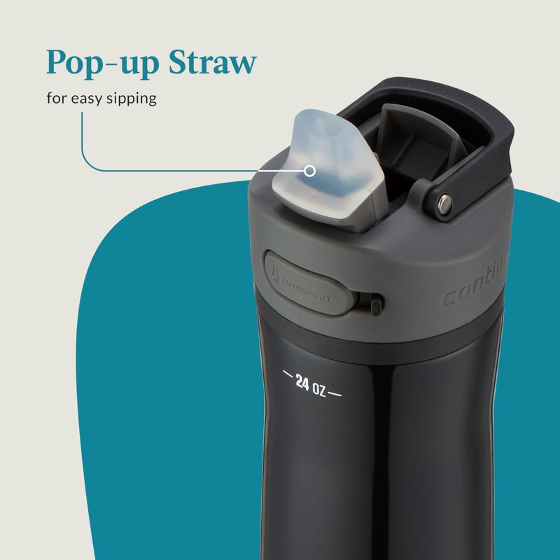 Contigo Ashland 2.0 Water Bottle with AUTOSPOUT Lid 24oz. Licorice - Image 5