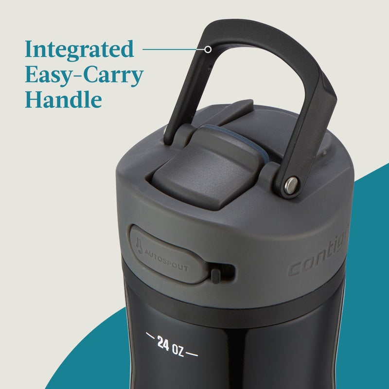 Contigo Ashland 2.0 Water Bottle with AUTOSPOUT Lid 24oz. Licorice - Image 4