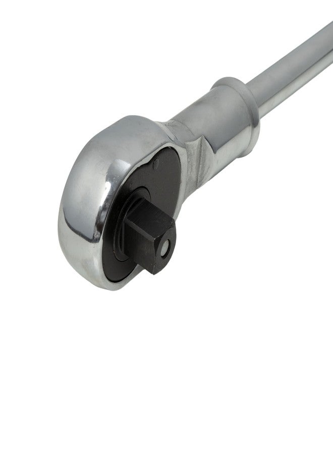 Taparia 3/4 Inch Square Drive Ratchet Handle (2717)- High Strength CrV Steel, Reversible with Nickel Chrome Finish, 612mm Length for Heavy-Duty Use with Ergonomic Grip-Automotive, Industrial - Image 2