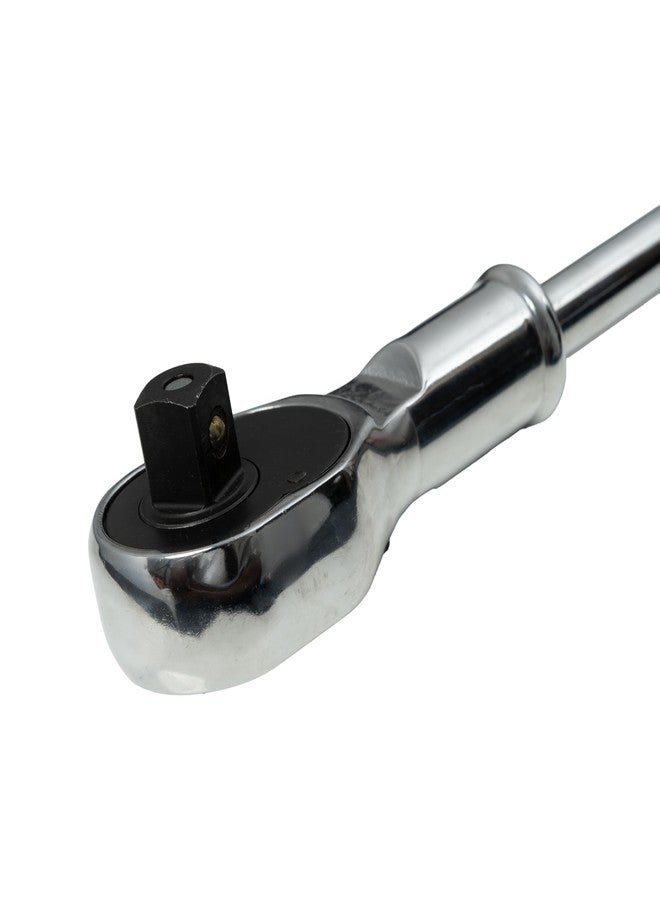 Taparia 3/4 Inch Square Drive Ratchet Handle (2717)- High Strength CrV Steel, Reversible with Nickel Chrome Finish, 612mm Length for Heavy-Duty Use with Ergonomic Grip-Automotive, Industrial - Image 5