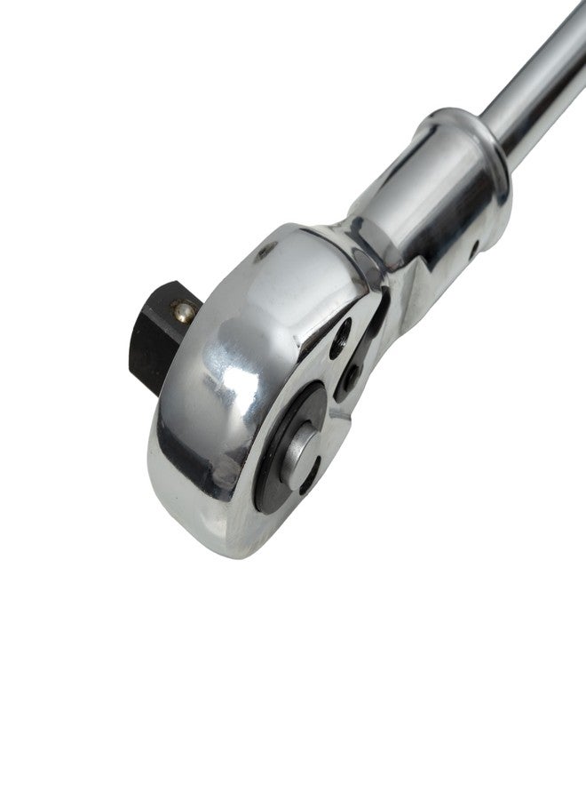 Taparia 3/4 Inch Square Drive Ratchet Handle (2717)- High Strength CrV Steel, Reversible with Nickel Chrome Finish, 612mm Length for Heavy-Duty Use with Ergonomic Grip-Automotive, Industrial - Image 1