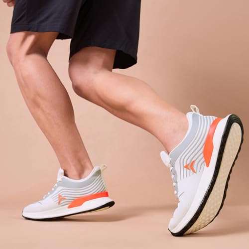 AVANT Men's Glanza Running and Training Shoes-Superior Traction,Anti Skid, Lightweight, Multi Directional Flexibility, Enhanced Cushioning, Sports Footwear (AVMSH129CL01UK11_L.Grey) - Image 5