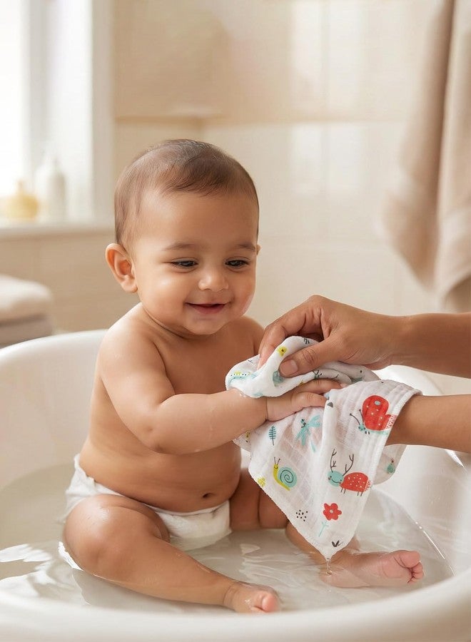 RAMRAJ COTTON Born Baby Wash Cloth for Face & Body| (Pack of 6) Soft, Absorbent Cotton - Image 3