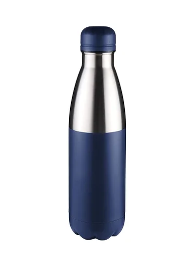 Hans Larsen Stainless steel water bottle Classic double walled vacuum insulated water bottle Leak proof 500 ML Blue
