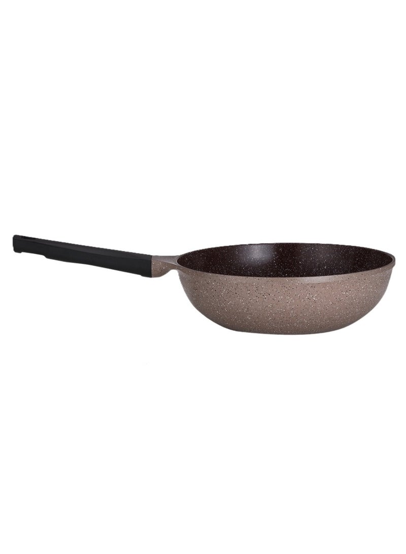 Lahoya Chocolate Marble 28cm Wok Premium Nonstick Wok Pan with Granite Finish