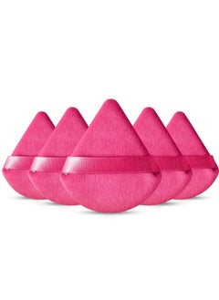 ORiTi Powder Puff 5 pcs Make Up Puff FaceSoft TrianglePowder Puffs for Loose Powder MineralPowder Baby Powder Velous Cosmetic Foundation Sponges Blender  - Image 2