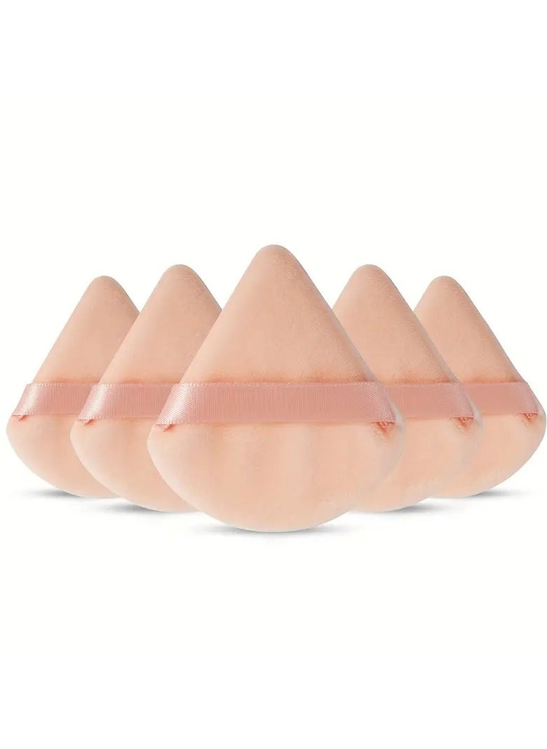 ORiTi Powder Puff 5 pcs Make Up Puff FaceSoft TrianglePowder Puffs for Loose Powder MineralPowder Baby Powder Velous Cosmetic Foundation Sponges Blender  - Image 3