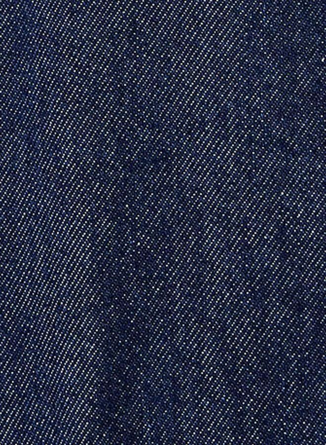 Splash FAV BLUE Denim Barrel Fit Button Closure Cotton Twisted Seam Jeans for Women | Best Price UAE