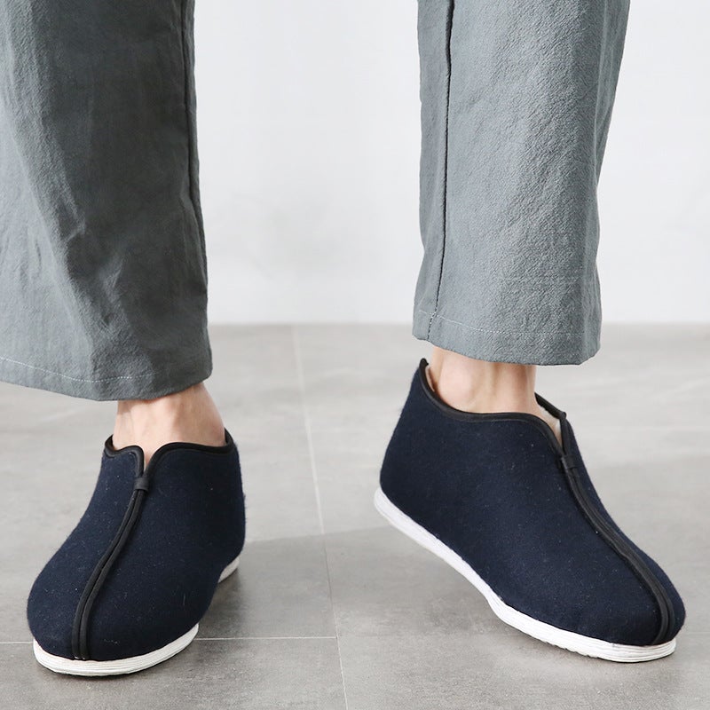 Winter Old Beijing Cloth Shoes Fleece-Lined Warm Cotton Shoes Middle-Aged And Elderly Dad Shoes Chinese Style Slip-On Casual Grandpa Cotton Boots - Image 5