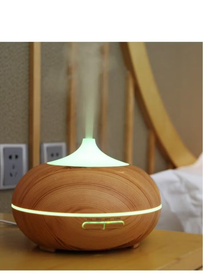 HOMESTAR 500ML Aromatherapy Essential Oil Diffuser Wood Grain Remote Control Ultrasonic Air Humidifier Cool with 7 Color LED Light - Image 3
