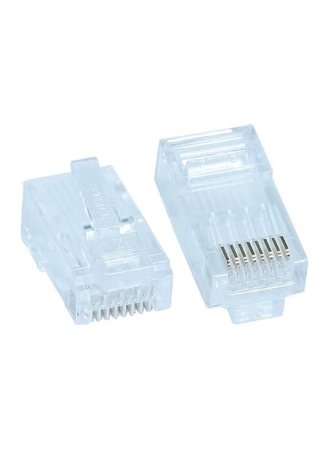 Kuwes 100-Piece Cat.6 RJ45 Connectors Clear - Image 2