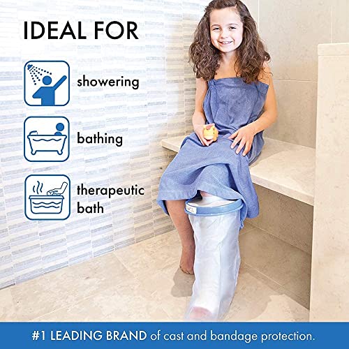 Brownmed - Seal-Tight Original Cast & Bandage Protector - Kid's Leg & Foot Cast Cover for Showers & Swimming - Durable Shower Bag - Waterproof Protector - Pediatric Large Leg - Image 3
