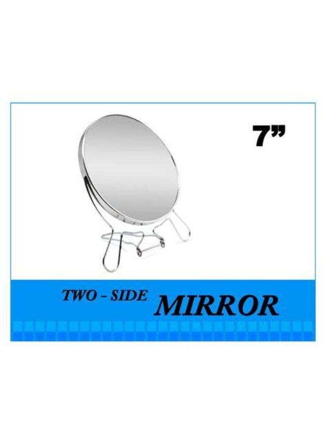 Two-Sided Makeup Mirror with Stand - Lightweight & Portable Table Top Magnifying Vanity Mirror - Image 2