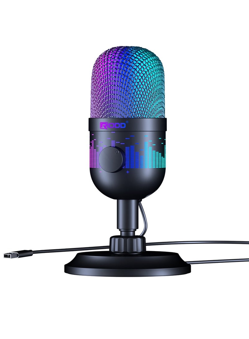 general USB RGB Gaming Microphone for PC, Mac, PS4/5, for Twitch Streaming Recording, Gaming, Podcasting, YouTube - Image 1