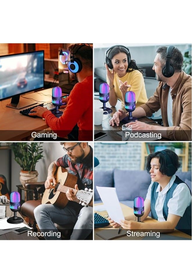 general USB RGB Gaming Microphone for PC, Mac, PS4/5, for Twitch Streaming Recording, Gaming, Podcasting, YouTube - Image 5