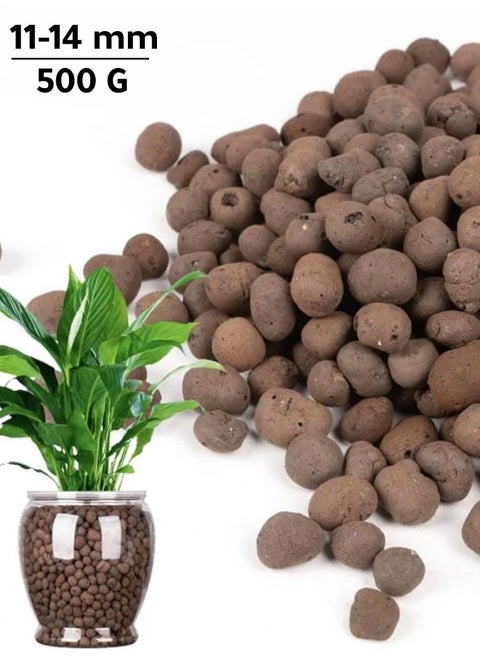 Lyca Clay Balls for Hydroponics, Soil Alternative, 500g, 11-14mm – Lightweight Expanded Clay Aggregate for Plants and Gardening