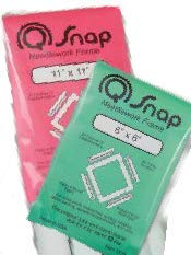 LGS QSnap Frame Bundle 6x6 inches and 11x11 inches Rectangular Plastic Craft Hoop Frames 2 Count