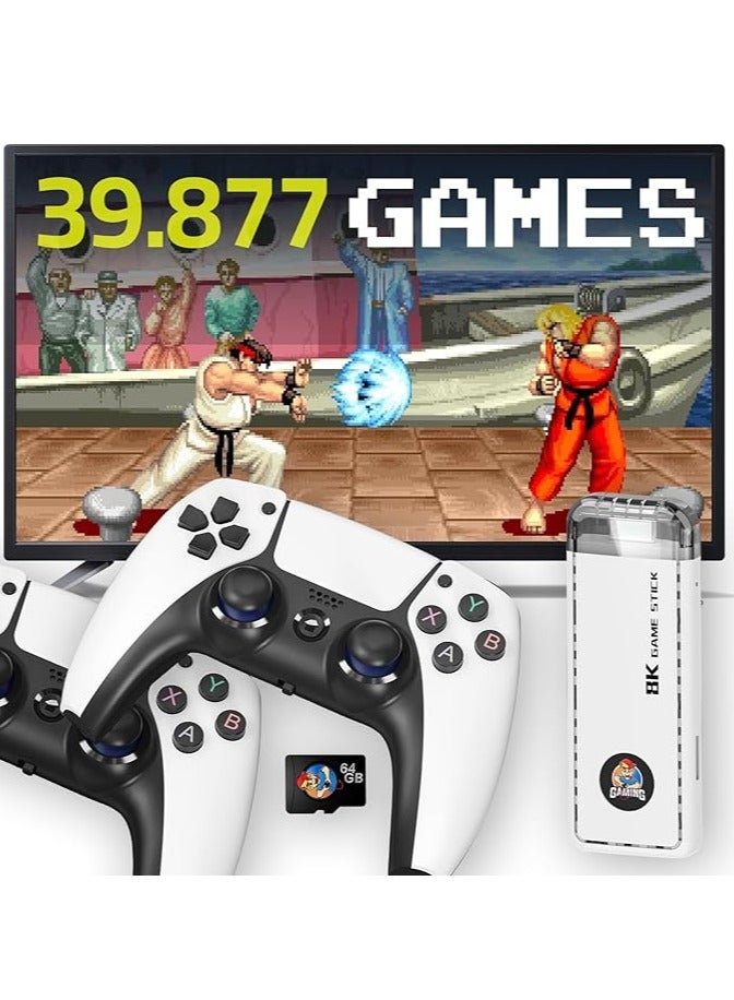 general Retro console +39000 games, mini game stick arcade with 2 wireless remotes, HDMI 4K, 3D consoles, all kinds of classic games - Image 1