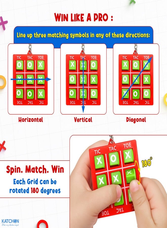 كاتشون لعبة تيك تاك تو من كاتش أون - عبوة من 24 قطعة | هدايا عيد الميلاد للأطفال من 4 إلى 8 سنوات، ومن 8 إلى 12 سنة، هدايا حفلات أعياد الميلاد | هدايا لأكياس الهدايا، سلاسل مفاتيح بالجملة، حشوات بيناتا، جوائز صفية، هدايا رأس السنة - Image 3