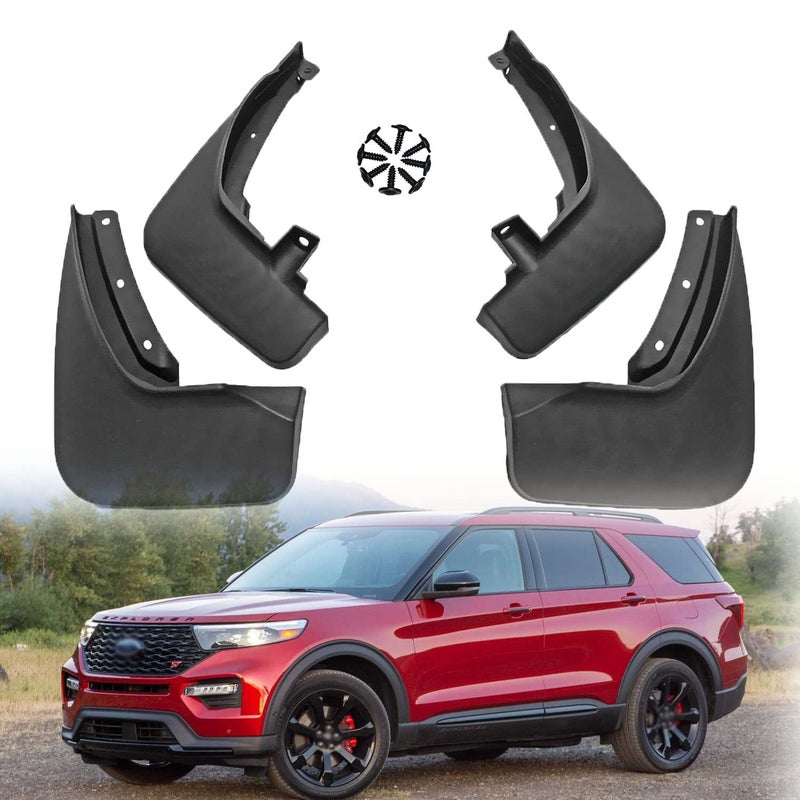 Mud Flaps Kit for Ford Explorer 2020 2021 2022 Mud Splash Guard Mud Flap Accessories Front and Rear 4pcs for Ford Explorer 20202022