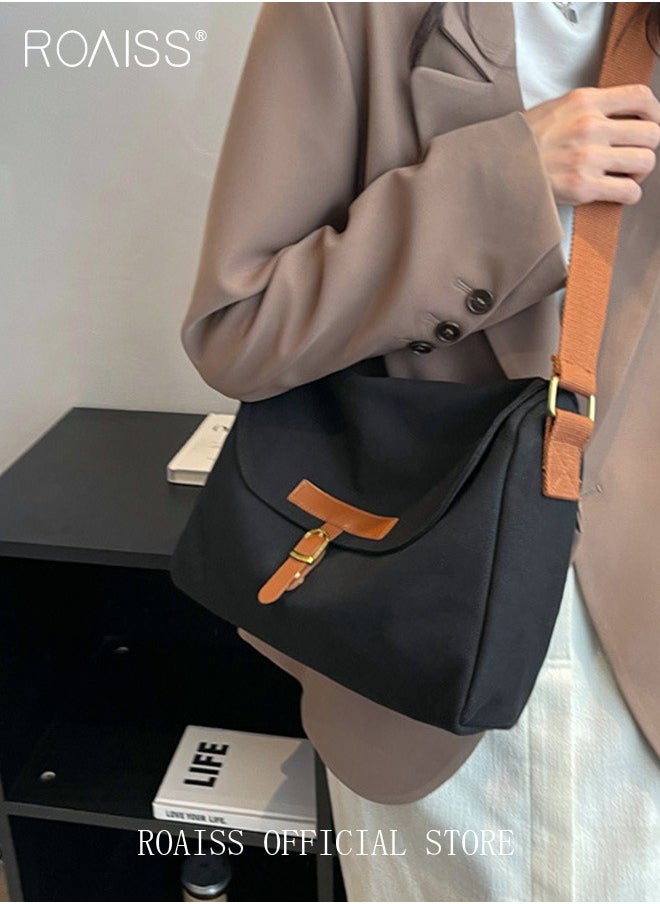 Women's Canvas Bag Large Capacity One Shoulder Messenger Tote Bag Casual Solid Color Versatile Work Commuting - pzsku/Z0958F51616D0EC1624E3Z/45/_/1715671279/1a6fb6ee-af20-4129-b5e4-abeb706ed213